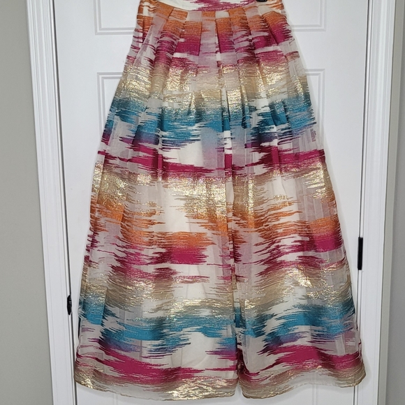 Badgley Mischka, Nayeli Rainbow Maxi Skirt, Size 4 - Picture 1 of 4